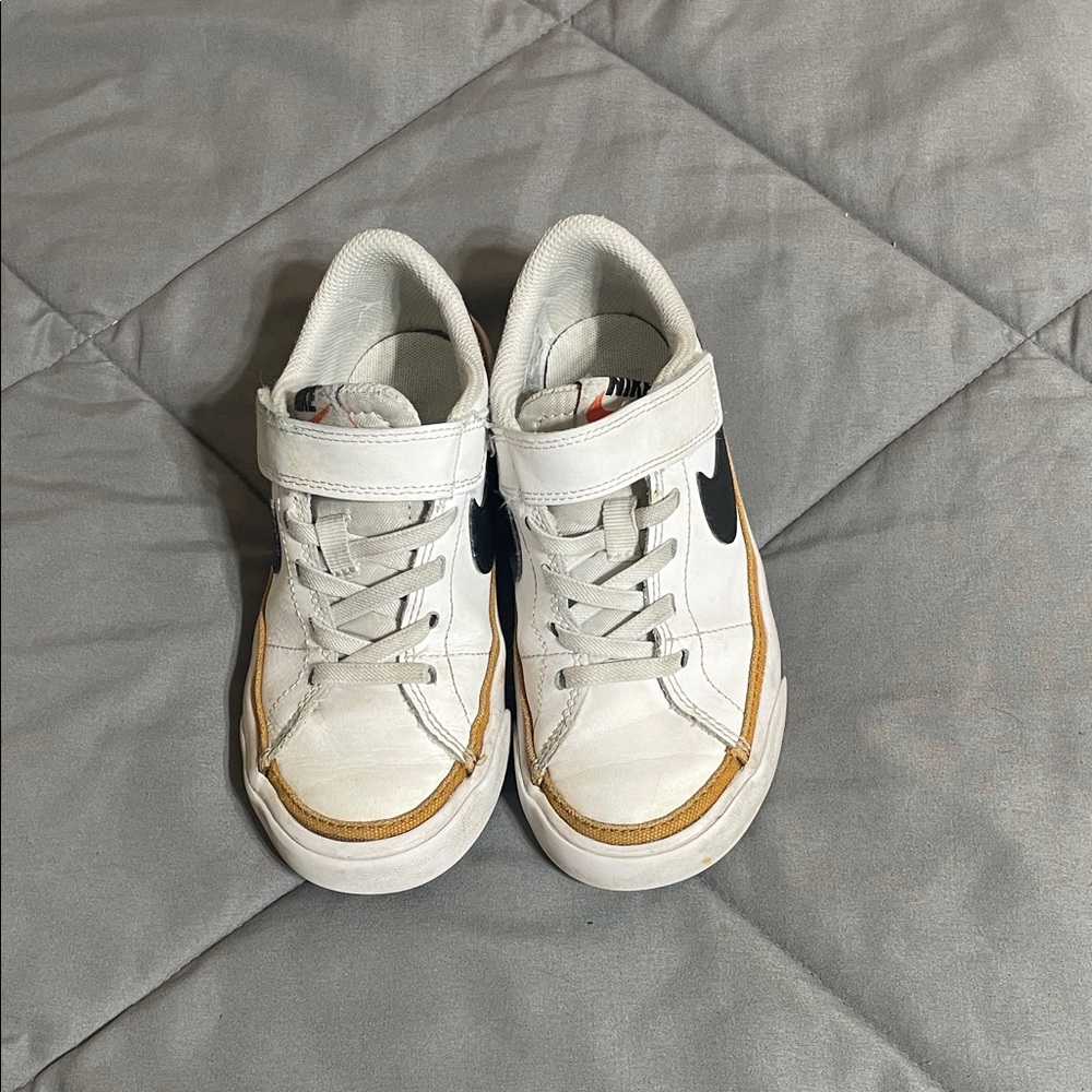 Nike Kids White and Brown Sneakers